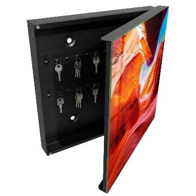 Wall mounted key box Colorful rocks