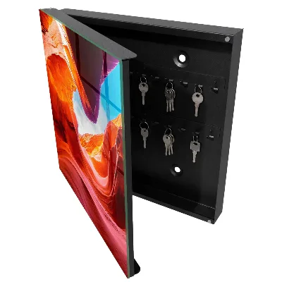 Wall mounted key box Colorful rocks