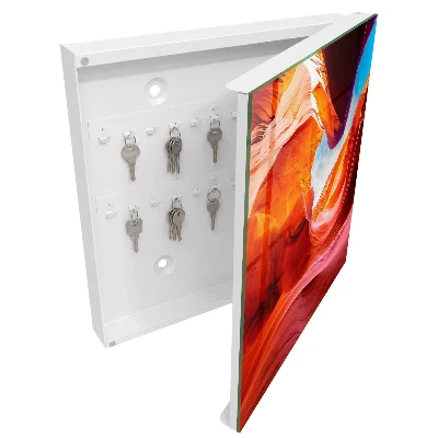 Wall mounted key box Colorful rocks