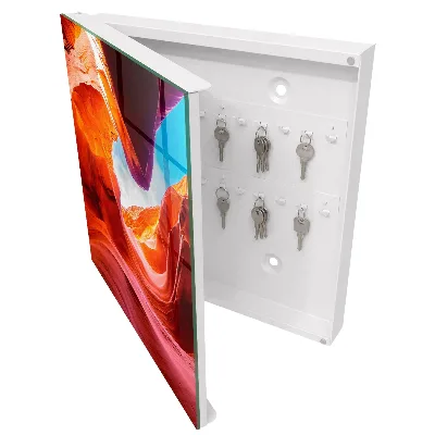 Wall mounted key box Colorful rocks