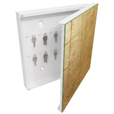 Key cabinet with warm texture finish