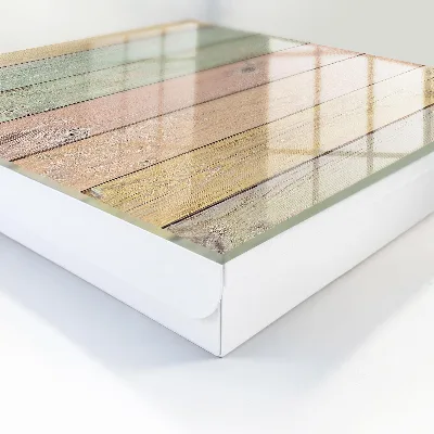 Wall-mounted key box pastel planks design