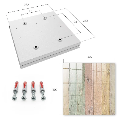 Wall-mounted key box pastel planks design
