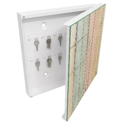 Key box for wall Pastel planks