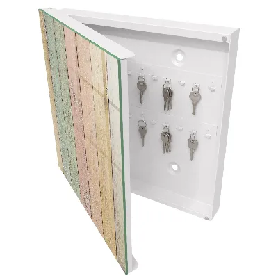 Key box for wall Pastel planks