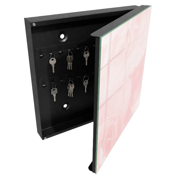 Wall mounted key box Pastel roses