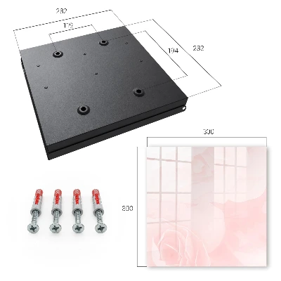 Wall mounted key box pastel roses design