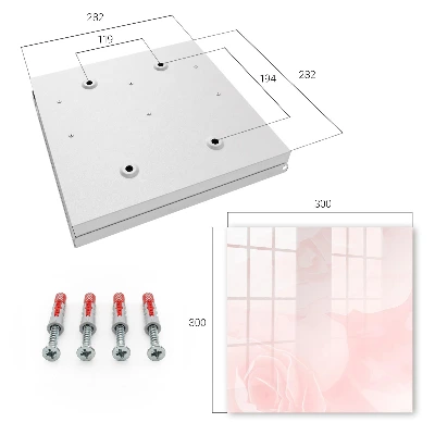 Wall mounted key box pastel roses design