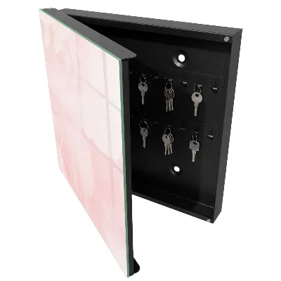 Wall mounted key box Pastel roses