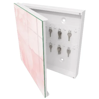 Wall mounted key box Pastel roses