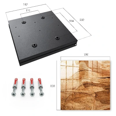 Wall-mounted key box with wood texture finish