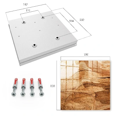 Wall-mounted key box with wood texture finish
