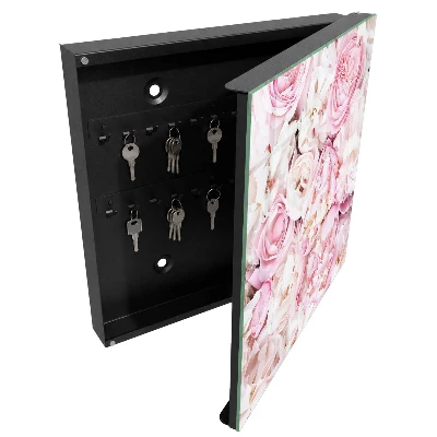 Key cabinet Pastel flowers
