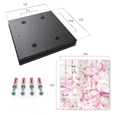 Key cabinet Pastel flowers