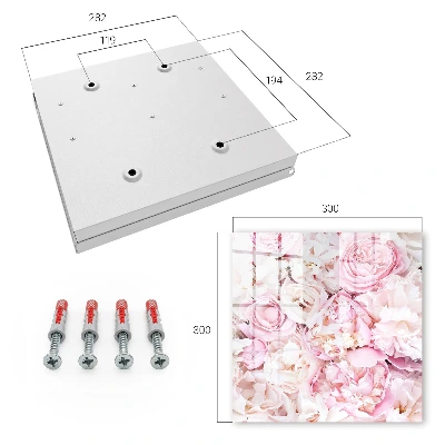 Key cabinet Pastel flowers