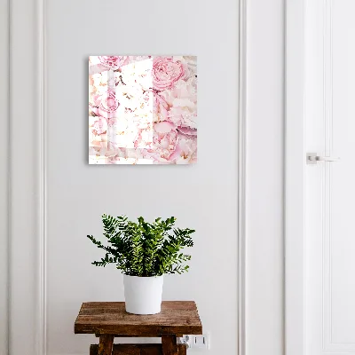 Key cabinet Pastel flowers