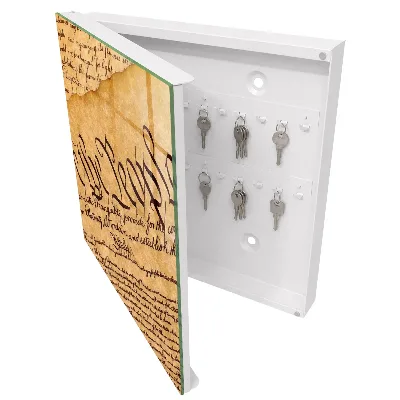 Wall mounted key box Old document