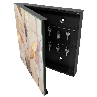 Key cabinet Pastel leaves