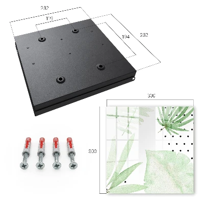 Key box for wall Green leaves