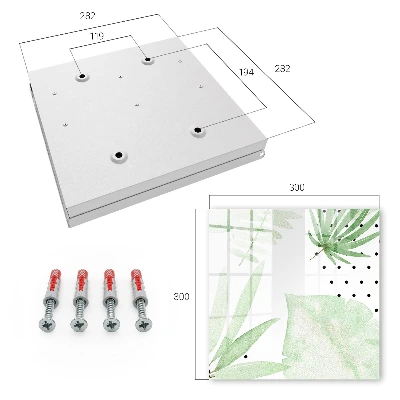 Key box for wall Green leaves