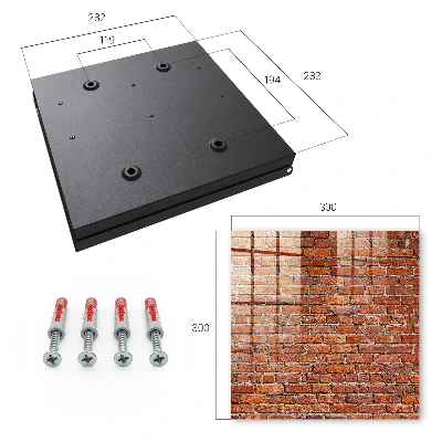 Wall mounted key box Brick wall