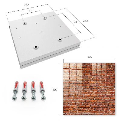 Wall mounted key box Brick wall