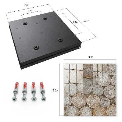 Wall mounted key box Wood circles