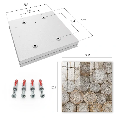 Wall mounted key box Wood circles