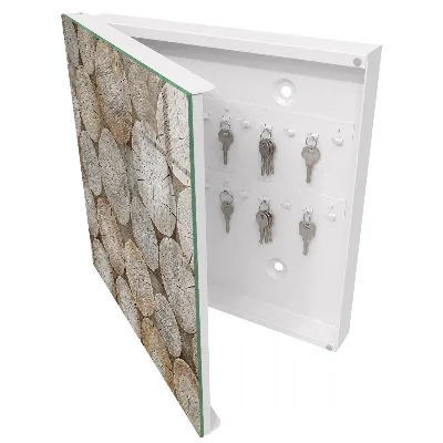 Wall mounted key box Wood circles