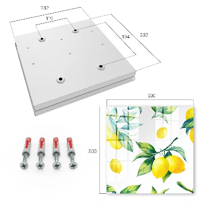Key box for wall Watercolor lemons