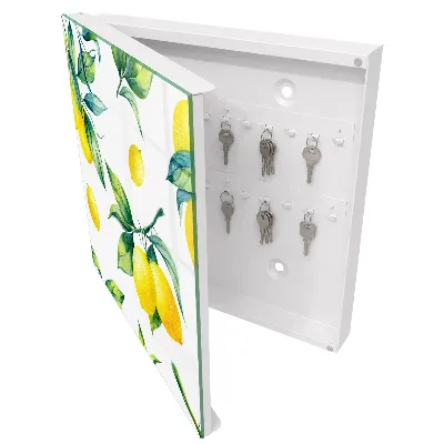 Key box for wall Watercolor lemons