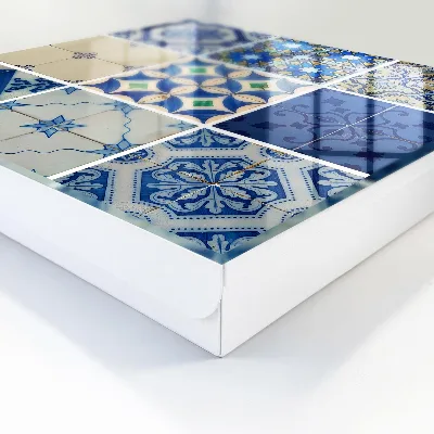Wall mounted key box azulejo tile design