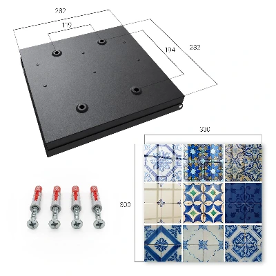 Wall mounted key box Azulejo tiles