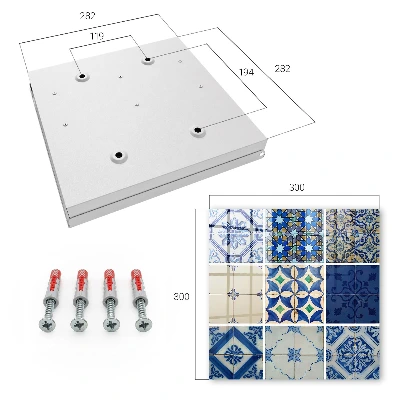 Wall mounted key box Azulejo tiles