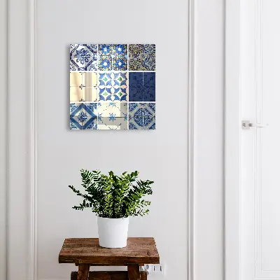 Wall mounted key box Azulejo tiles