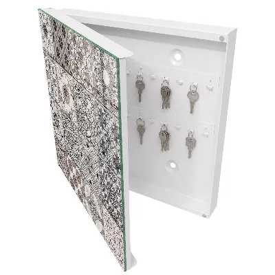 Key cabinet in a stylish tiles design