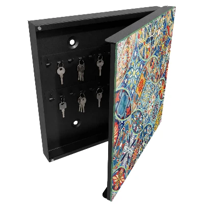 Key box for wall Colorful mosaic