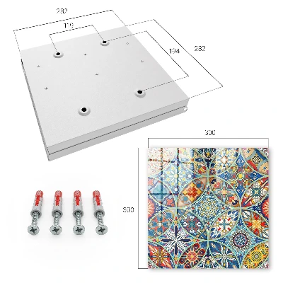 Key box for wall Colorful mosaic