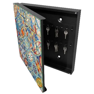 Key box for wall Colorful mosaic