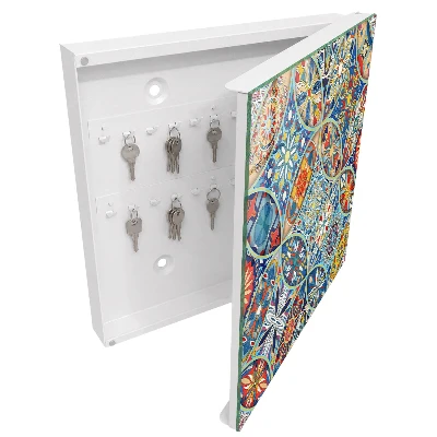 Key box for wall Colorful mosaic