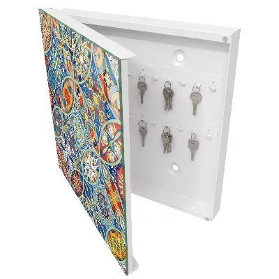 Key box for wall Colorful mosaic