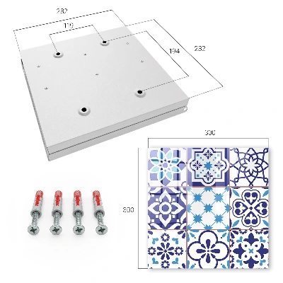 Key cabinet with geometric patterns