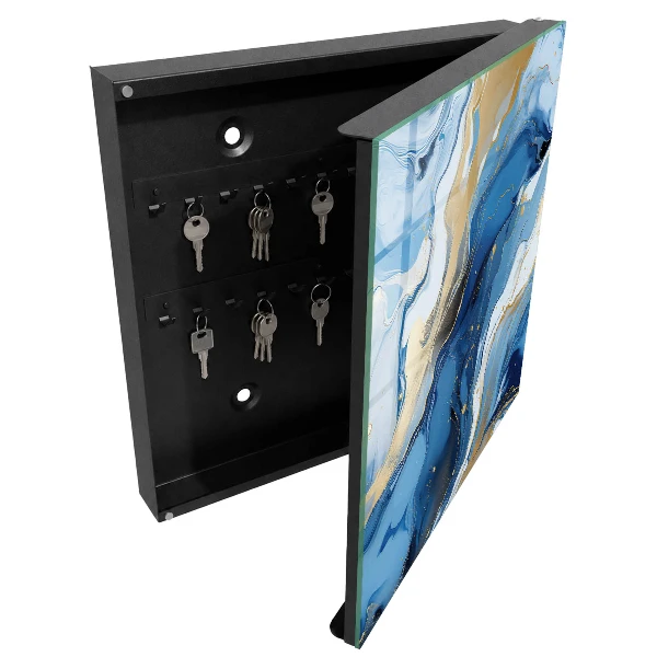Wall mounted key box Colorful swirl