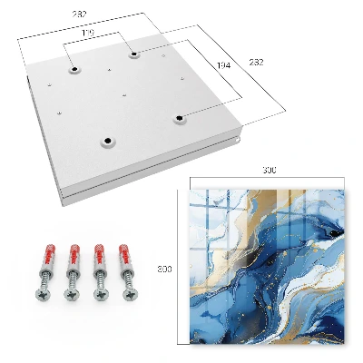 Wall mounted key box Colorful swirl
