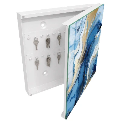 Wall mounted key box Colorful swirl
