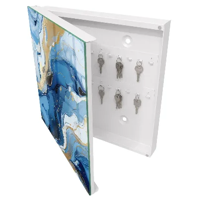 Wall mounted key box Colorful swirl