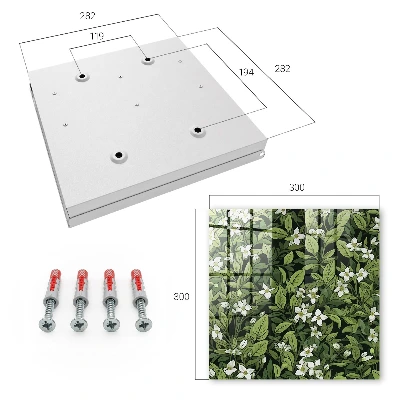Key box for wall Plant motif