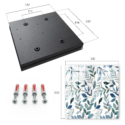 Key cabinet Botanical watercolors