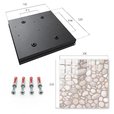 Wall mounted key box with stone structure finish