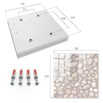 Wall mounted key box Stone structure